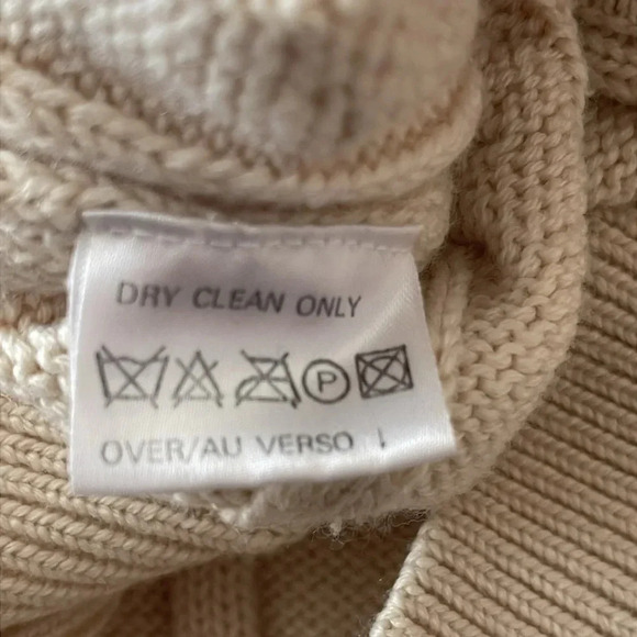 Vintage Liz Claiborne Cream Button Down Knit Cardigan Sweater Size Small - Picture 5 of 6